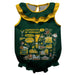 Vermont Catamounts Green Hand Sketched Vive La Fete Impressions Artwork Sleeveless Ruffle Onesie Bodysuit