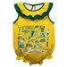 Vermont Catamounts Gold Hand Sketched Vive La Fete Impressions Artwork Sleeveless Ruffle Onesie Bodysuit