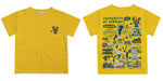 Vermont Catamounts Hand Sketched Vive La Fete Impressions Artwork Boys Gold Short Sleeve Tee Shirt - Vive La Fête - Online Apparel Store