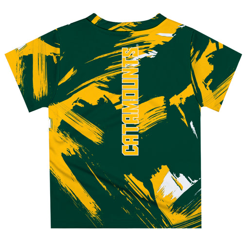 Vermont Catamounts Vive La Fete Boys Game Day Green Short Sleeve Tee Paint Brush - Vive La Fête - Online Apparel Store