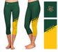 Vermont Catamounts Vive La Fete Game Day Collegiate Leg Color Block Women Green Gold Capri Leggings - Vive La Fête - Online Apparel Store