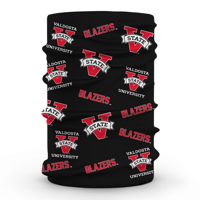 Valdosta State Blazers Neck Gaiter Black All Over Logo V - Vive La Fête - Online Apparel Store