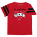 Valdosta Blazers Vive La Fete Boys Game Day Red Short Sleeve Tee with Stripes on Sleeves - Vive La Fête - Online Apparel Store