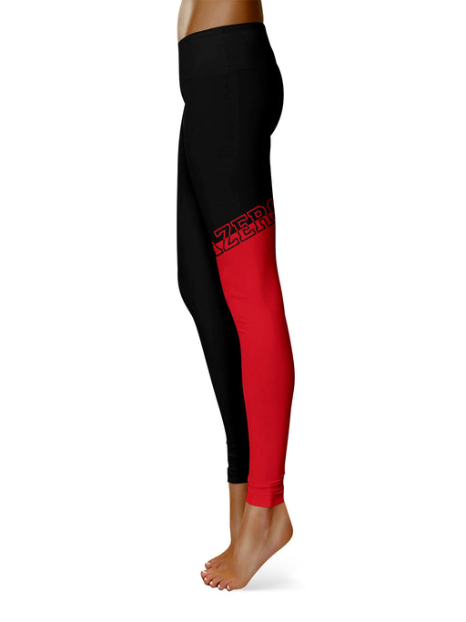 Valdosta Blazers Vive la Fete Game Day Collegiate Leg Color Block Women Black Red Yoga Leggings - Vive La Fête - Online Apparel Store