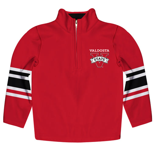 Valdosta State Blazers Vive La Fete Game Day Red Quarter Zip Pullover Stripes on Sleeves - Vive La Fête - Online Apparel Store