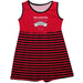 Valdosta Blazers Vive La Fete Girls Game Day Sleeveless Tank Dress Solid Red Logo Stripes on Skirt - Vive La Fête - Online Apparel Store