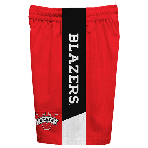 Valdosta State Blazers Vive La Fete Game Day Red Stripes Boys Solid Black Athletic Mesh Short - Vive La Fête - Online Apparel Store