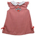Valdosta Blazers Embroidered Red Cardinal Gingham A Line Dress