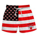 Valdosta Blazers Vive La Fete Game Day Red White Black Flag Swimtrunks V1