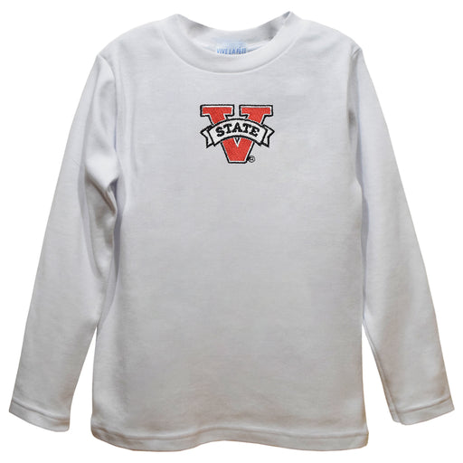 Valdosta Blazers Embroidered White Knit Long Sleeve Boys Tee Shirt