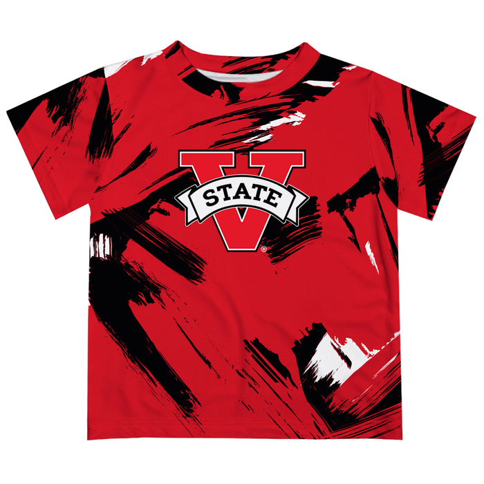 Valdosta Blazers Vive La Fete Boys Game Day Red Short Sleeve Tee Paint Brush