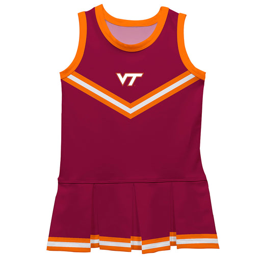 Virginia Tech Hokies VT Vive La Fete Game Day Maroon Sleeveless Cheerleader Dress