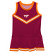 Virginia Tech Hokies VT Vive La Fete Game Day Maroon Sleeveless Cheerleader Dress