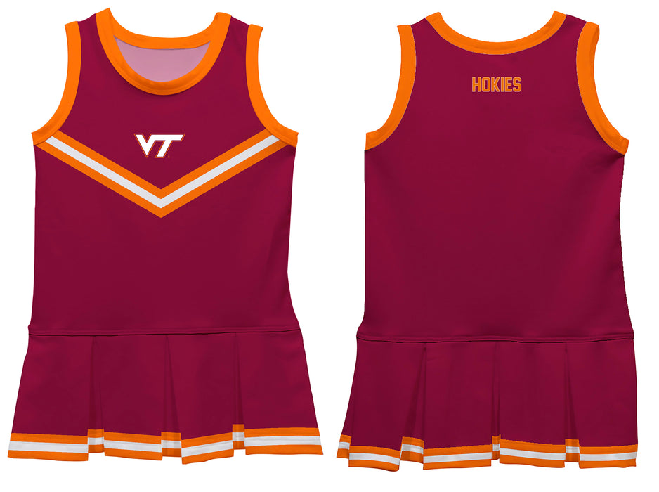 Virginia Tech Hokies VT Vive La Fete Game Day Maroon Sleeveless Cheerleader Dress - Vive La Fête - Online Apparel Store