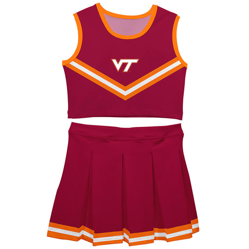 Virginia Tech Hokies Vive La Fete Game Day Maroon Sleeveless Cheerleader Set