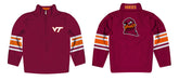 Virginia Tech Hokies Vive La Fete Game Day Maroon Quarter Zip Pullover Stripes on Sleeves - Vive La Fête - Online Apparel Store