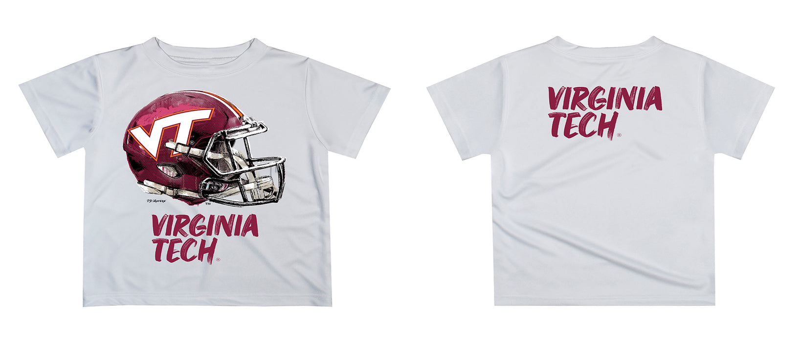 Virginia Tech Hokies VT  Original Dripping Football Helmet T-Shirt by Vive La Fete - Vive La Fête - Online Apparel Store