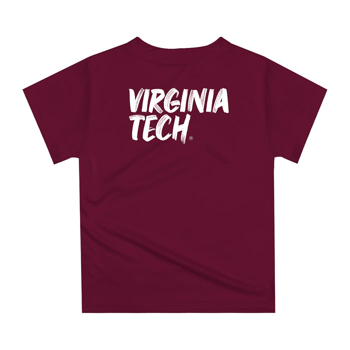 Virginia Tech Hokies VT  Original Dripping Football Helmet T-Shirt by Vive La Fete - Vive La Fête - Online Apparel Store