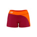 Virginia Tech Hokies Vive La Fete Game Day Collegiate Waist Color Block Women Maroon Orange Optimum Yoga Short