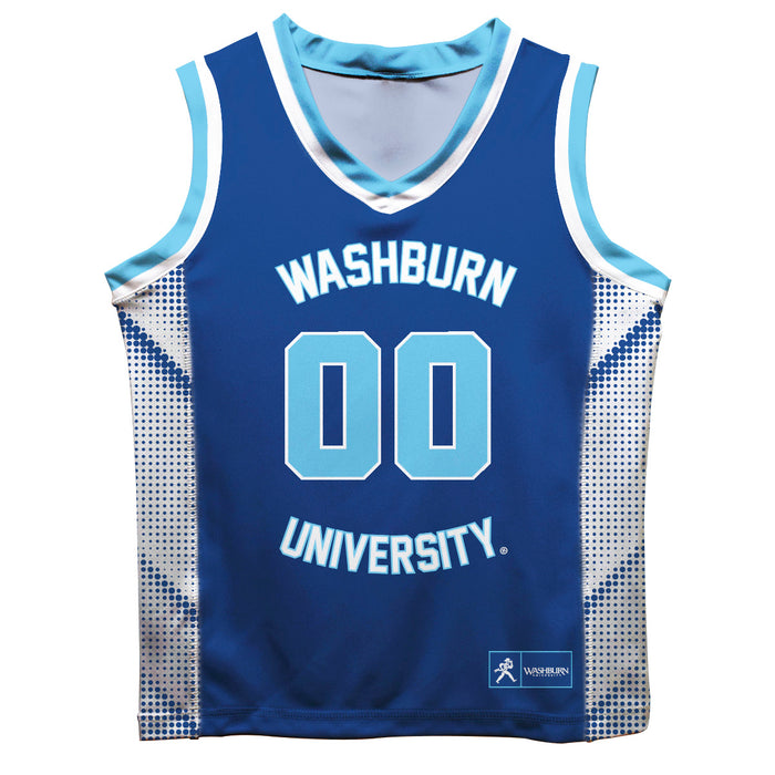 Washburn Ichabods Vive La Fete Game Day Blue Boys Fashion Basketball Top