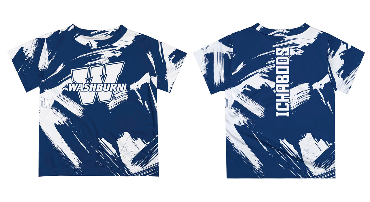 Washburn Ichabods Vive La Fete Boys Game Day Blue Short Sleeve Tee Paint Brush - Vive La Fête - Online Apparel Store