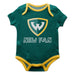 Wayne State Warriors Vive La Fete Infant Game Day Green Short Sleeve Onesie New Fan Logo and Mascot Bodysuit