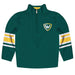 Wayne State University Warriors Vive La Fete Game Day Green Quarter Zip Pullover Stripes on Sleeves