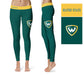 Wayne State Warriors Vive La Fete Game Day Collegiate Logo on Thigh Green Women Yoga Leggings 2.5 Waist Tights - Vive La Fête - Online Apparel Store