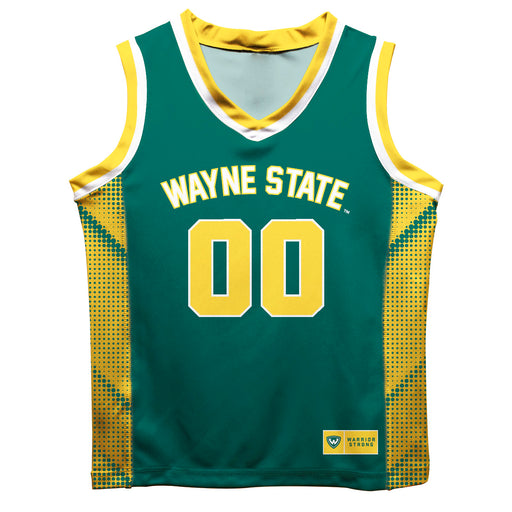 Wayne State University Warriors Vive La Fete Game Day Green Boys Fashion Basketball Top