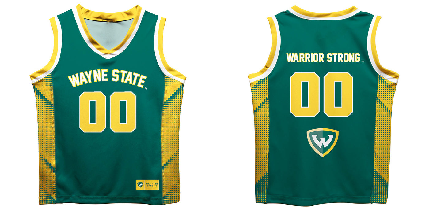 Wayne State University Warriors Vive La Fete Game Day Green Boys Fashion Basketball Top - Vive La Fête - Online Apparel Store