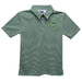 Wayne State University Warriors Embroidered Hunter Green Stripes Short Sleeve Polo Box Shirt