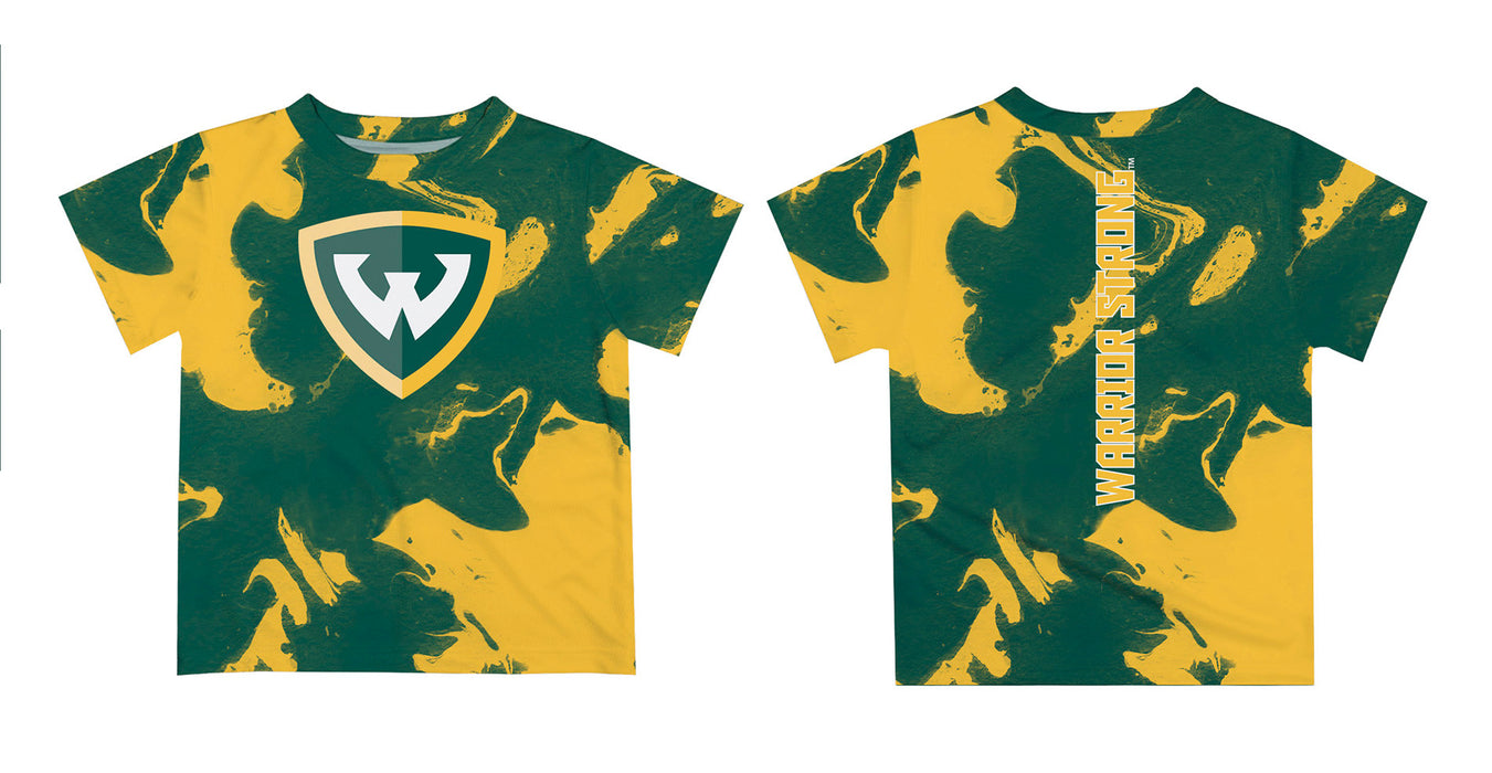 Wayne State University Warriors Vive La Fete Marble Boys Game Day Green Short Sleeve Tee - Vive La Fête - Online Apparel Store