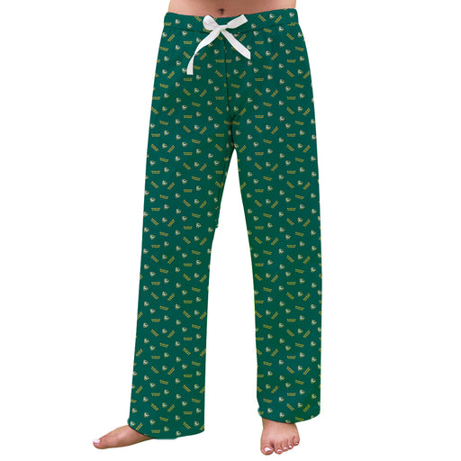 Wayne State Warriors Vive La Fete Game Day All Over Logo Women Green Lounge Pants