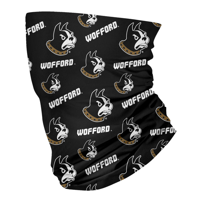 Wofford All Over Logo Black Neck Gaiter - Vive La Fête - Online Apparel Store