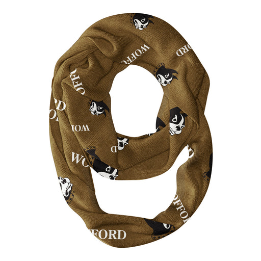 Wofford Terriers Vive La Fete Repeat Logo Game Day Collegiate Women Light Weight Ultra Soft Infinity Scarf