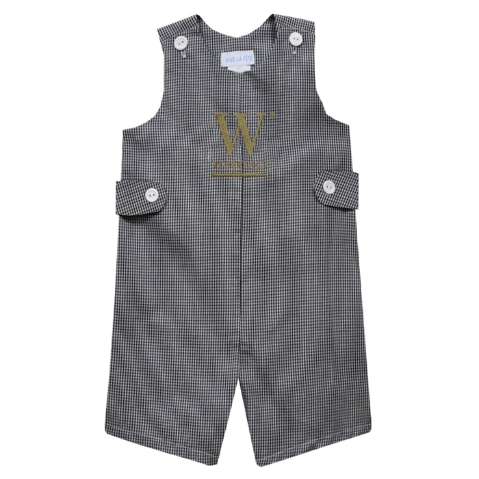 Wofford Terriers Embroidered Black Gingham Boys Jon Jon