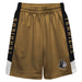Wofford Terriers Vive La Fete Game Day Gold Stripes Boys Solid Black Athletic Mesh Short