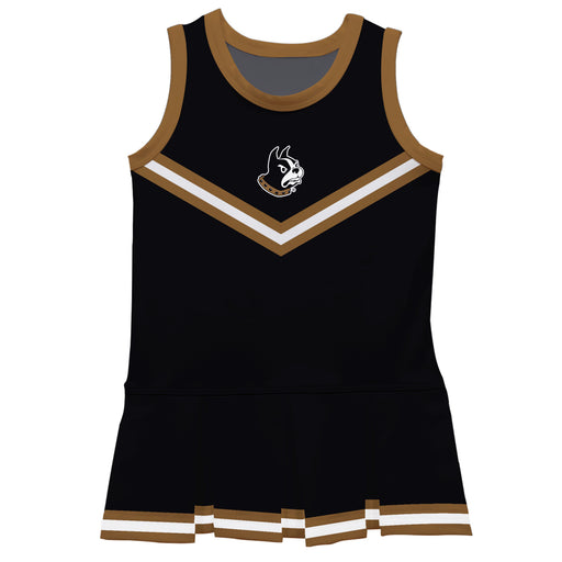 Wofford Terriers Vive La Fete Game Day Black Sleeveless Cheerleader Dress