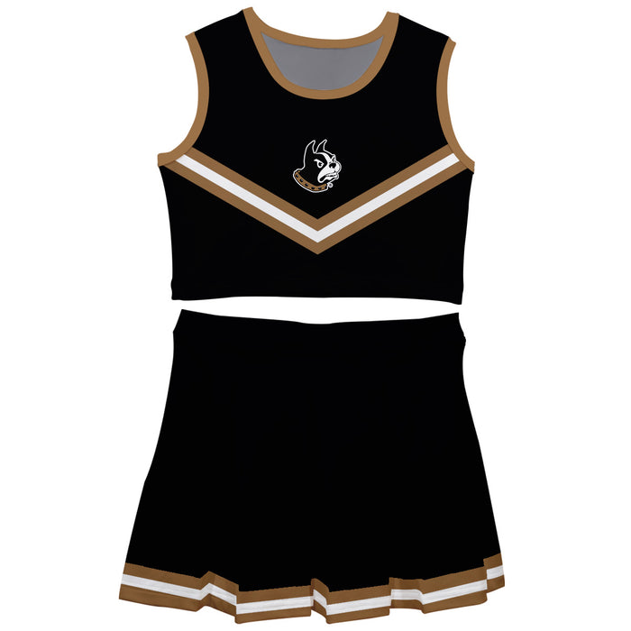 Wofford Terriers Vive La Fete Game Day Black Sleeveless Cheerleader Set