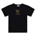 Wofford Terriers Embroidered Black Short Sleeve Boys Tee Shirt