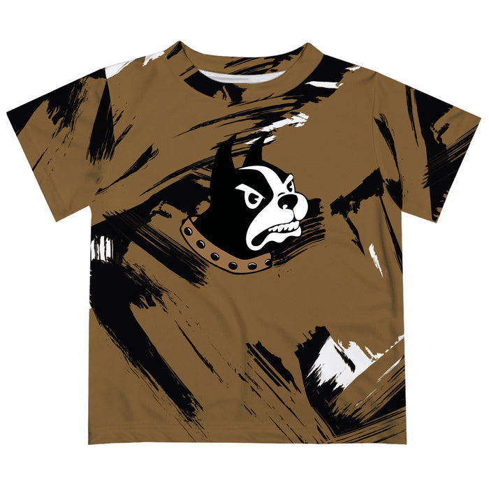 Wofford Terriers Vive La Fete Boys Game Day Gold Short Sleeve Tee Paint Brush