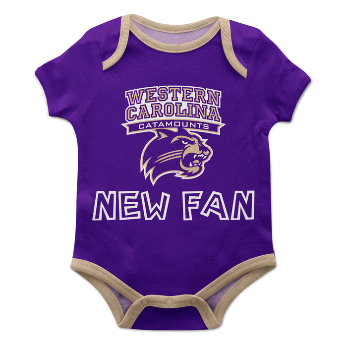Western Carolina Catamounts Vive La Fete Infant Game Day Purple Short Sleeve Onesie New Fan Logo and Mascot Bodysuit - Vive La Fête - Online Apparel Store