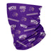 Western Carolina Catamounts Neck Gaiter Purple All Over Logo WCU - Vive La Fête - Online Apparel Store