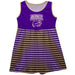 Western Carolina Catamounts Vive La Fete Game Girls Day Sleeveless Tank Dress Solid Purple Logo Stripes on Skirt - Vive La Fête - Online Apparel Store
