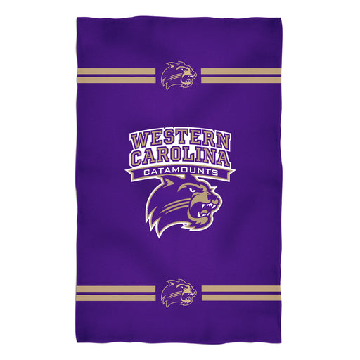 Western Carolina Catamounts Vive La Fete Game Day Absorvent Premium Purple Beach Bath Towel 51 x 32" Logo and Stripes" - Vive La Fête - Online Apparel Store