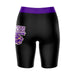 WCU Catamounts Vive La Fete Game Day Logo on Thigh and Waistband Black and Purple Women Bike Short 9 Inseam" - Vive La Fête - Online Apparel Store