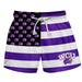 Western Carolina Catamounts Vive La Fete Game Day Purple White Black Flag Swimtrunks V1