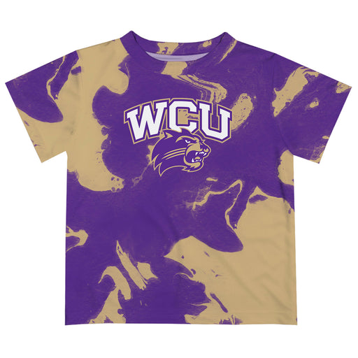 Western Carolina Catamounts Vive La Fete Marble Boys Game Day Purple Short Sleeve Tee