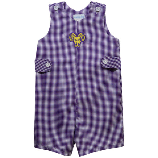 West Chester University Embroidered Purple Gingham Boys Jon Jon