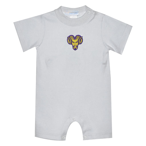West Chester University Golden Rams WCU Embroidered White Knit Short Sleeve Boys Romper